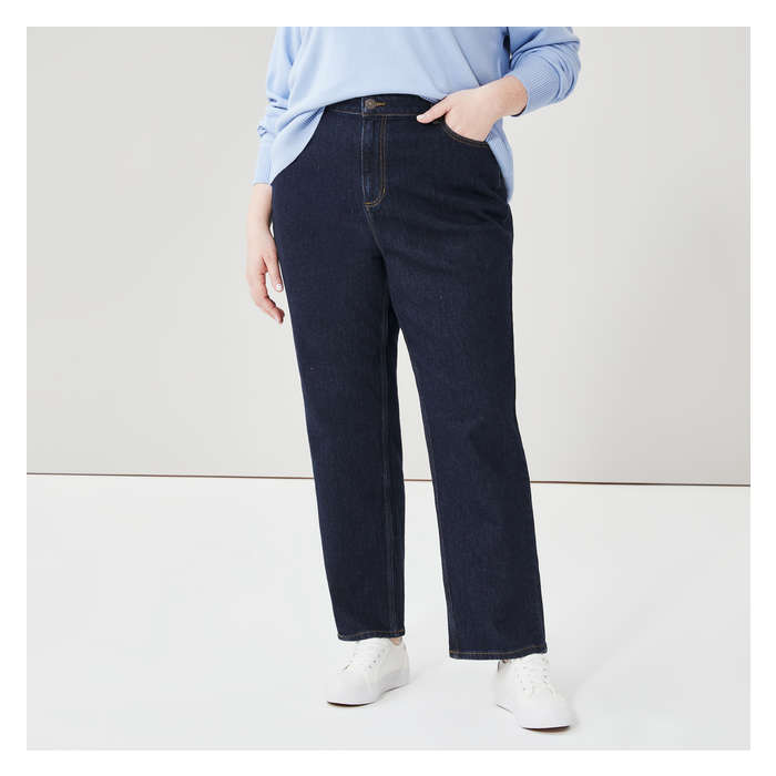 Women+ Dark Wash Slim Straight Fit Jean